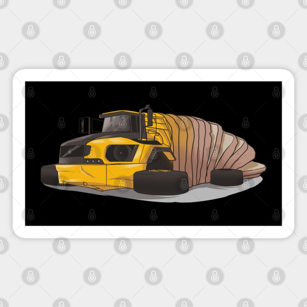 Articulated dump truck Magnet by damnoverload